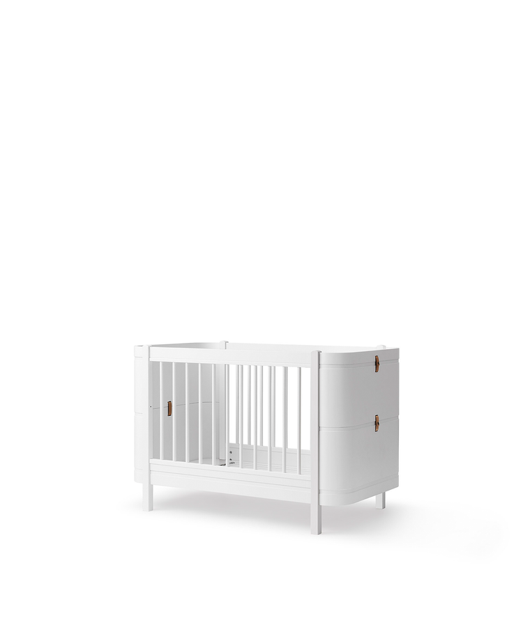 Lettino evolutivo Wood Mini+ senza kit, 0-3 anni, Bianco/Rovere