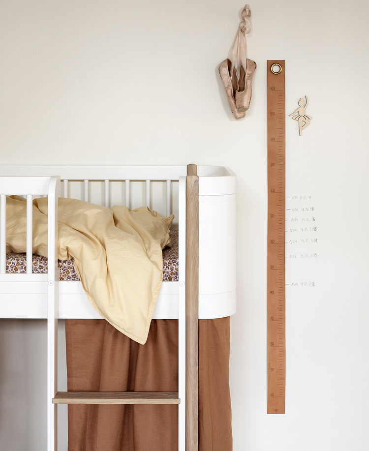 Mini+ Low loft Bed, White/oak