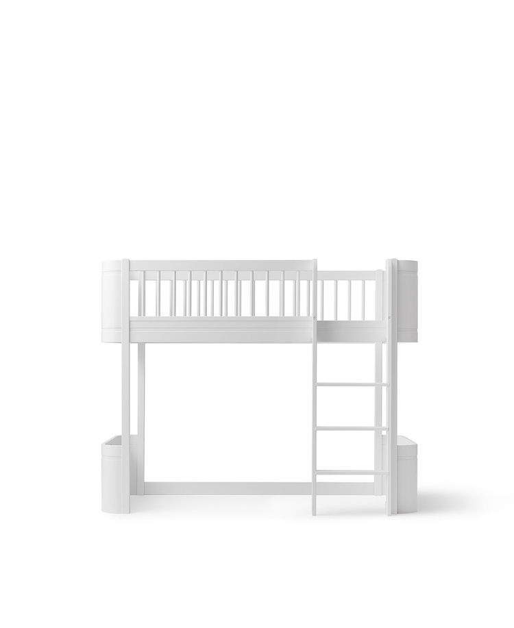 Mini+ Low loft Bed, White