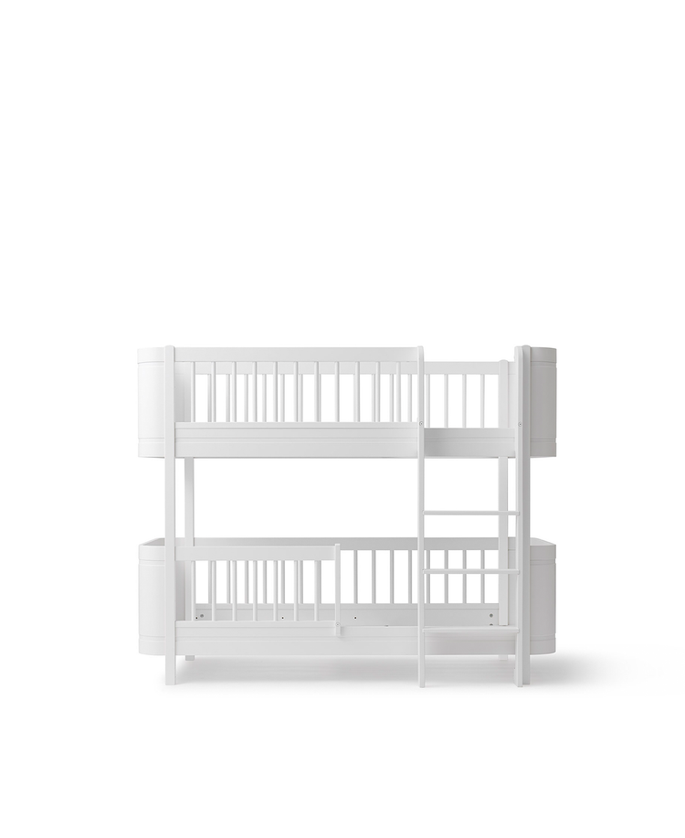 Wood Mini+ Low Bunk Bed, White