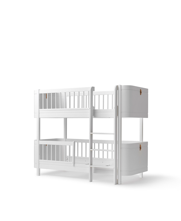 Wood Mini+ Low Bunk Bed, White