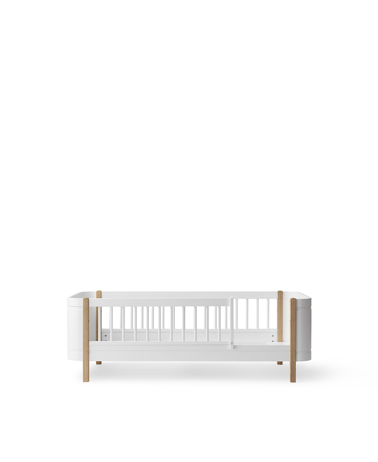 Wood Mini+ Junior Bed, White/oak