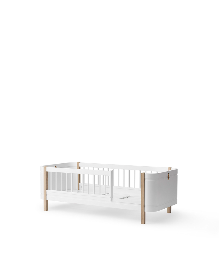 Mini+ basic Bed including junior kit, 0-9 years, White/oak