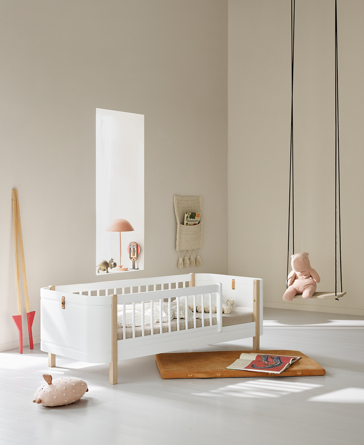 Wood Mini+ Junior Bed, White