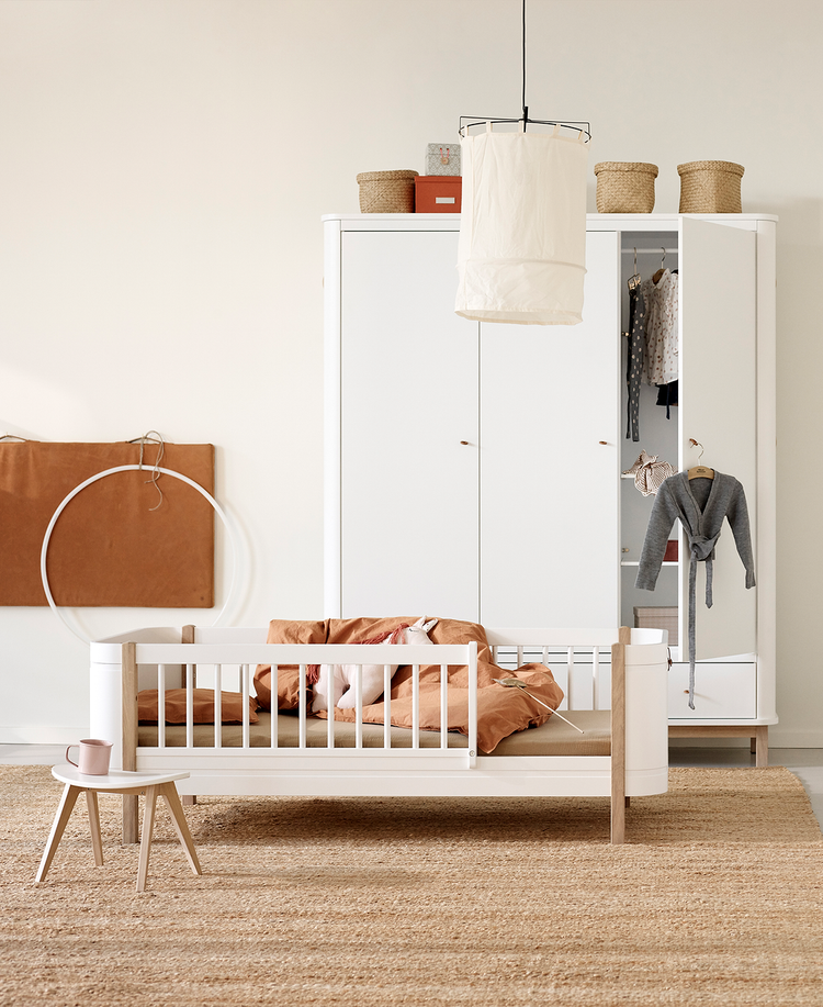 Wood Mini+ Junior Bed, White