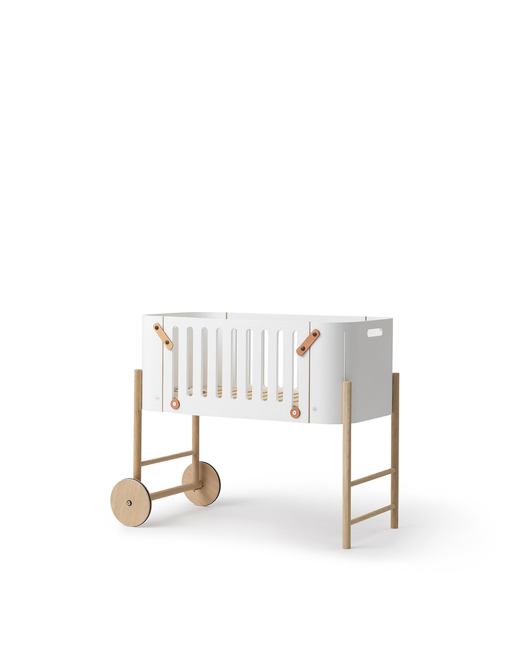 Wood Co-sleeper bed, White/oak