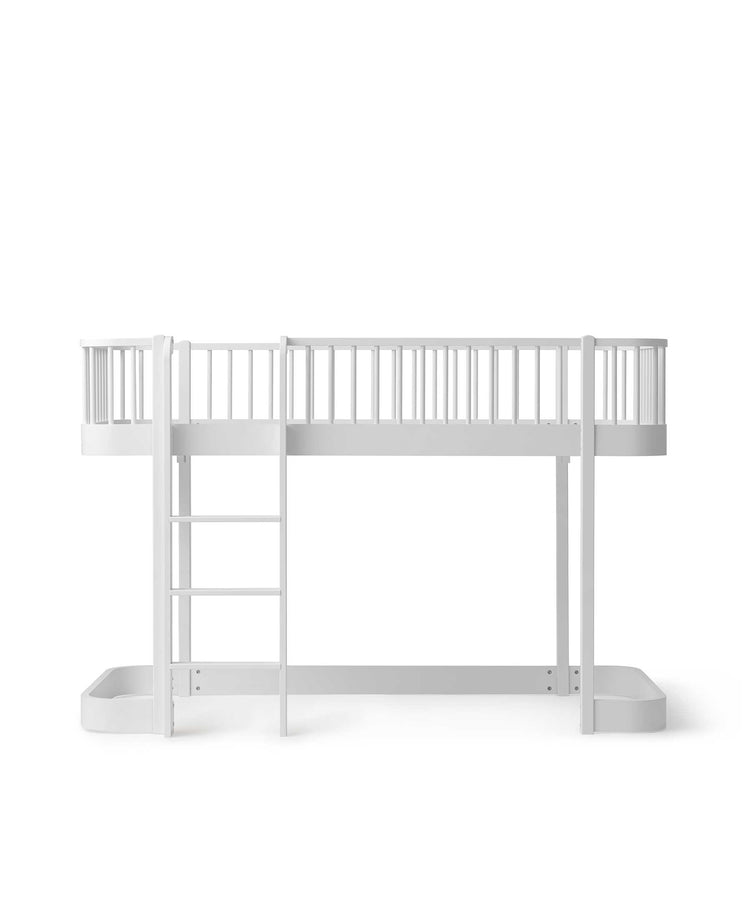 Wood Original Low Loft bed 90x200 cm, White