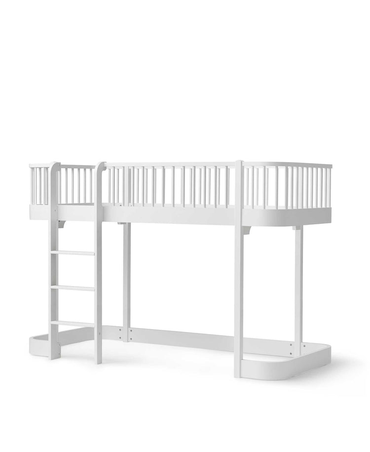 Wood Original Low Loft bed 90x200 cm, White