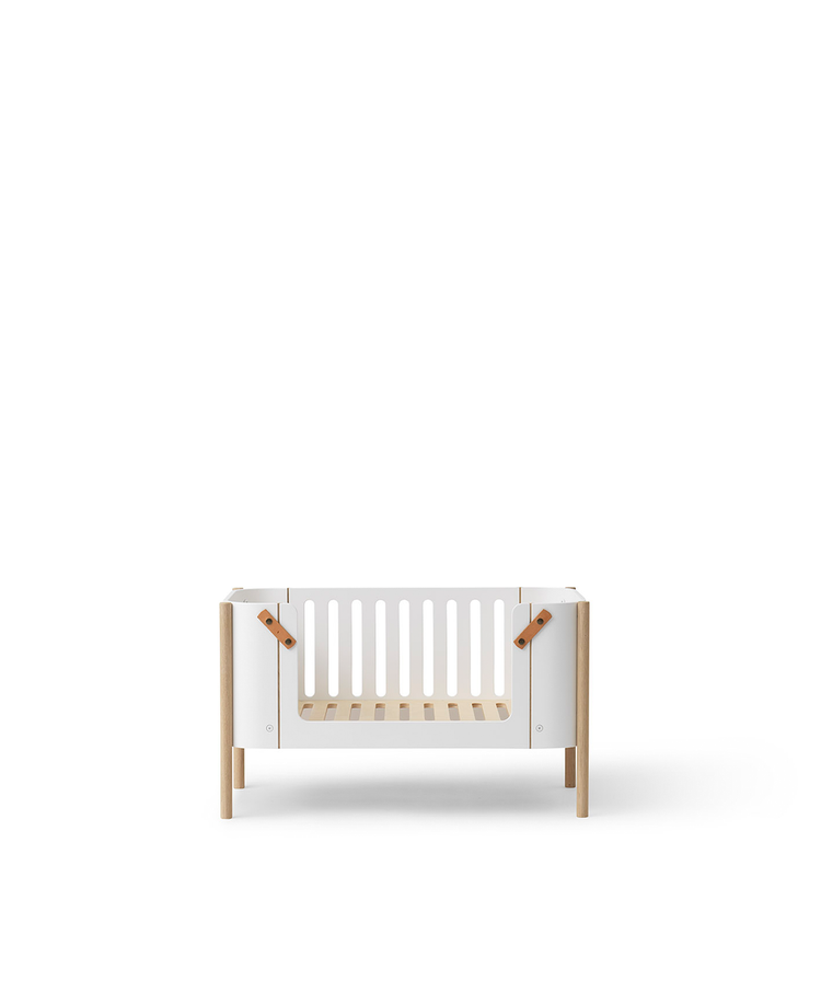 Wood Co-sleeper bed, White/oak