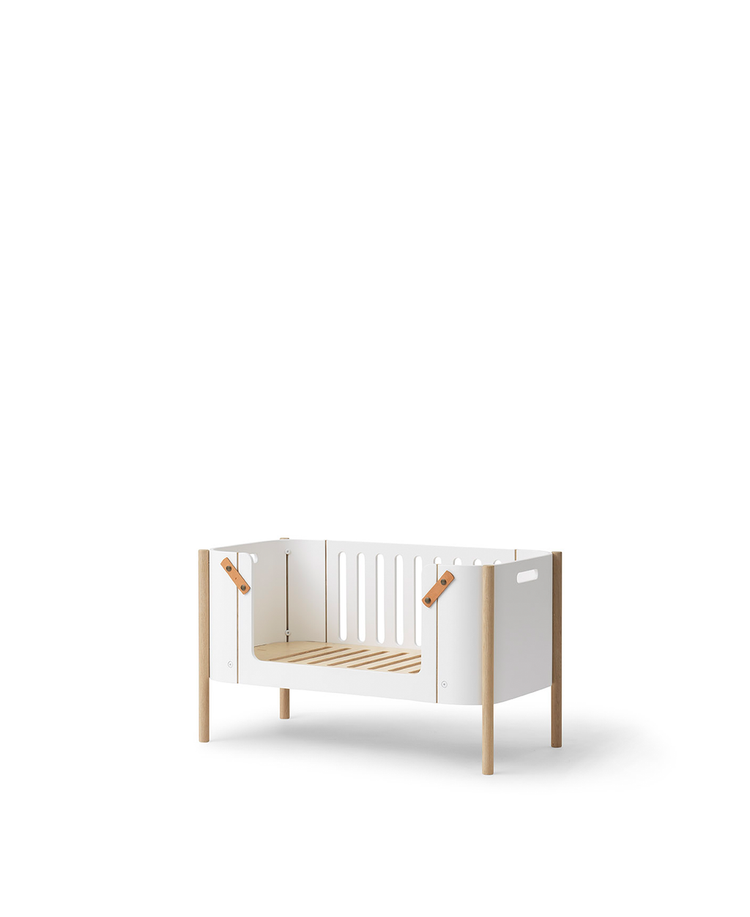 Wood Co-sleeper bed, White/oak