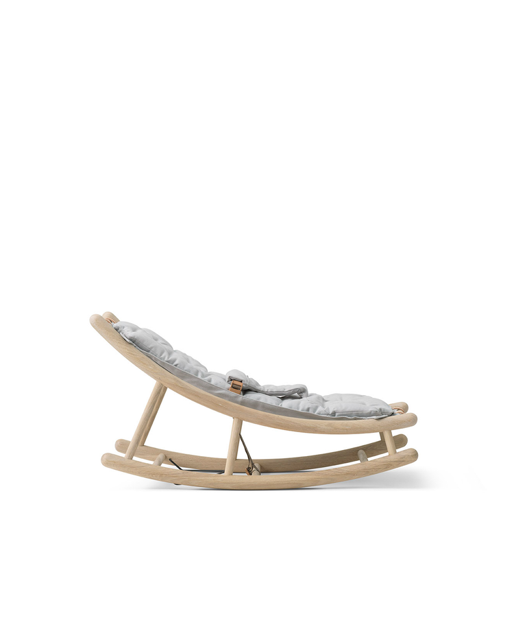 Wood Baby & Toddler Rocker, Oak/Grey