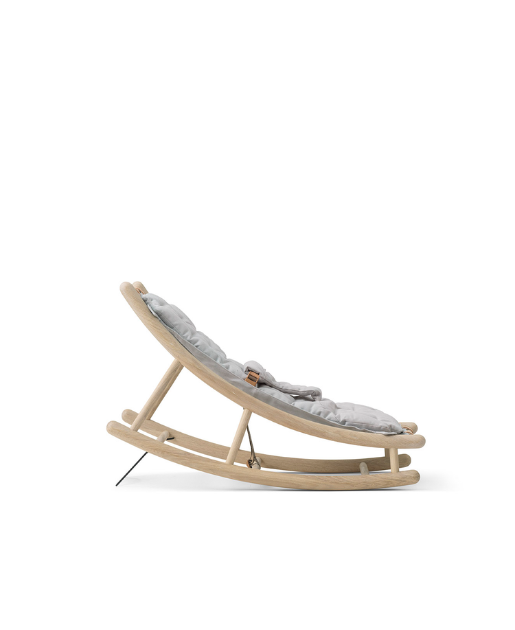 Wood Baby & Toddler Rocker, Oak/Grey