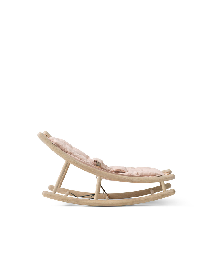 Wood Baby & Toddler Rocker, Oak/Pink