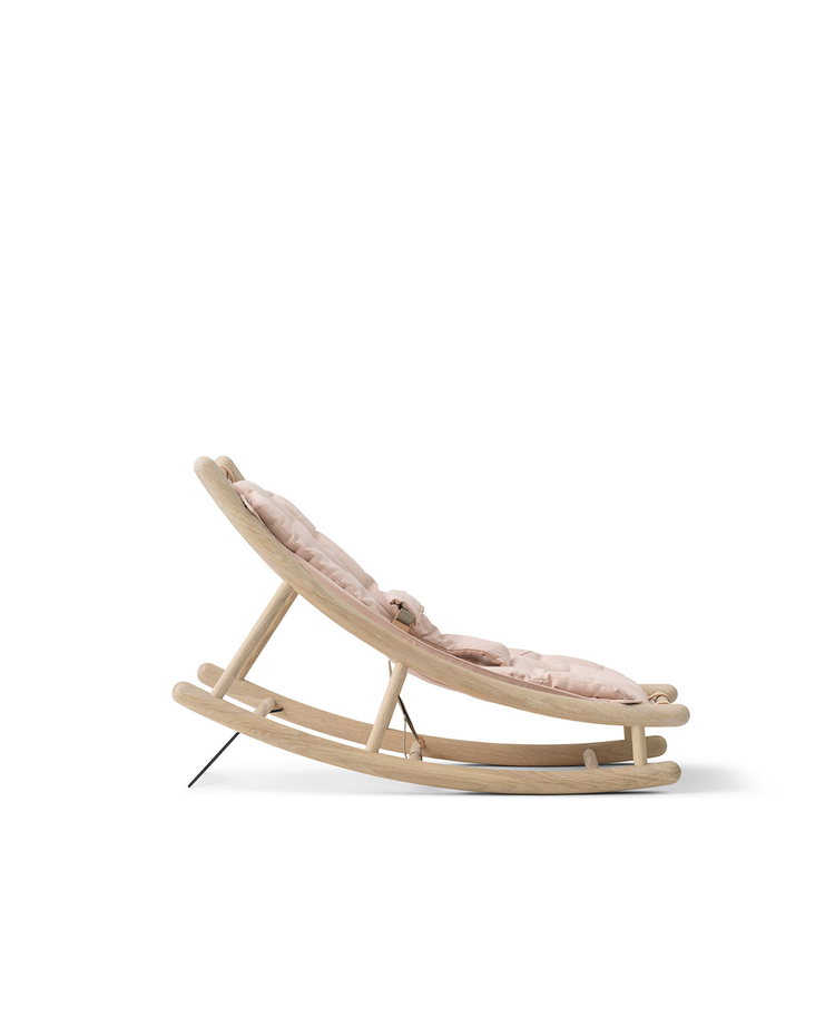 Wood Baby & Toddler Rocker, Oak/Pink