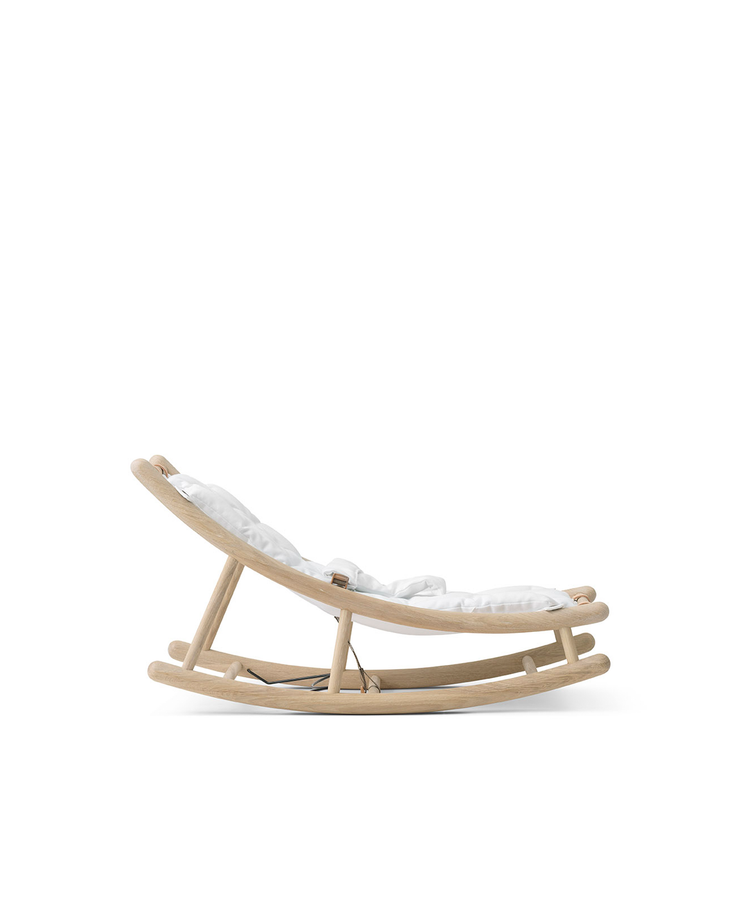 Wood Baby & Toddler Rocker, Oak/White