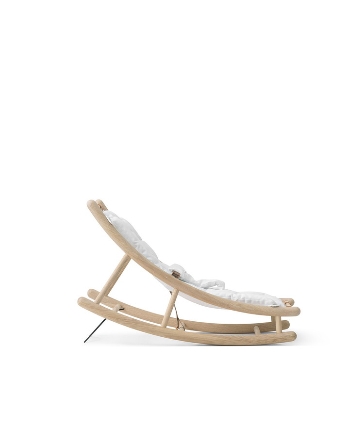 Wood Baby & Toddler Rocker, Oak/White