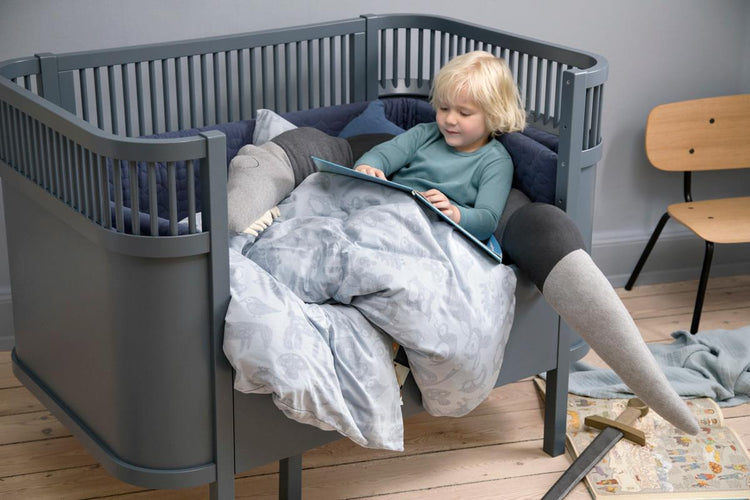 Sebra Bed Baby & Junior, Forest lake blue