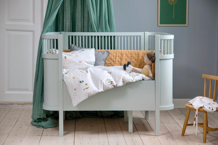 Sebra Bed Baby & Junior, Mist green