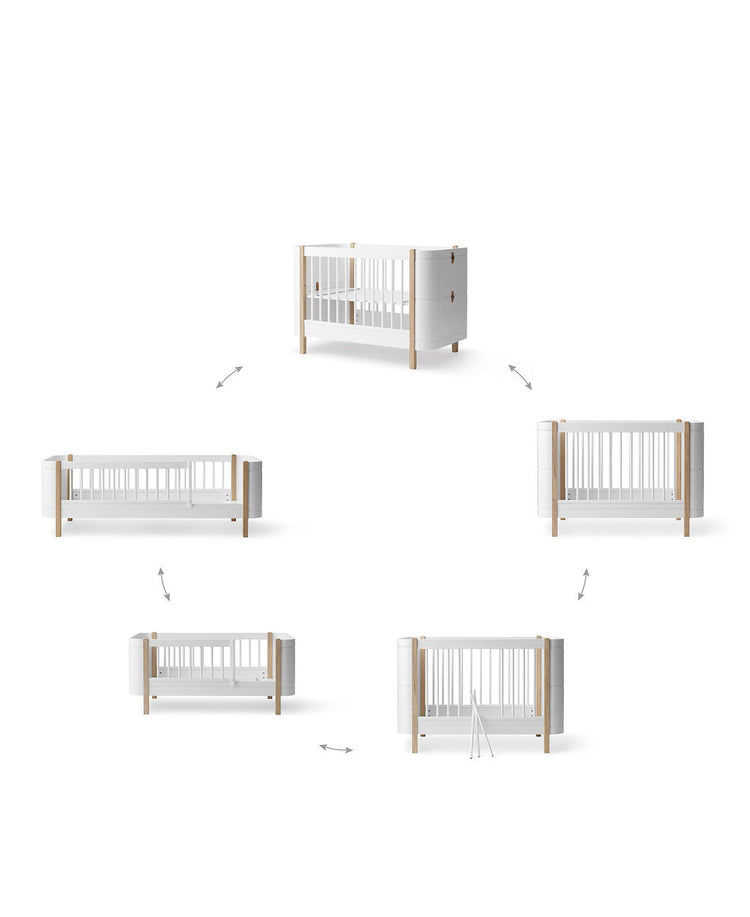 Mini+ basic Bed including junior kit, 0-9 years, White